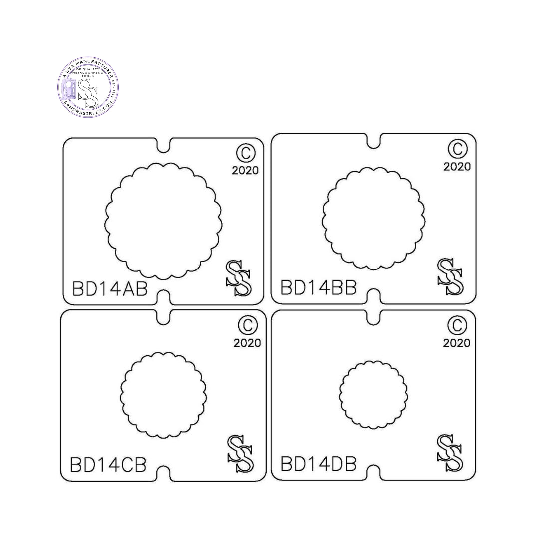 SS BLANKING DIE 3 PIECE SET BD14 DESIGN SET
